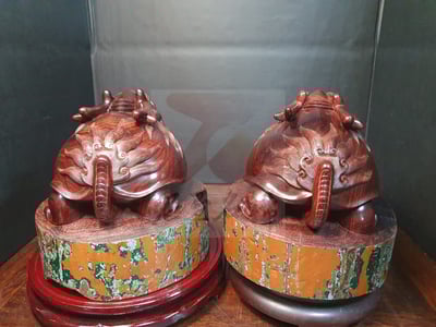 印度小葉紫檀 中子親刻【仁壽龍龜】6