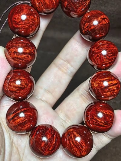 印度小葉紫檀20mm 瘤疤+金星【佛手】4