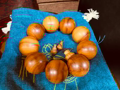 城口料崖柏手珠30mm(水波紋) 1