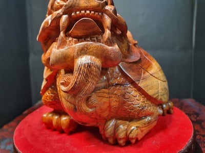 海南黃花梨油梨老料【招財龍龜】大規格2