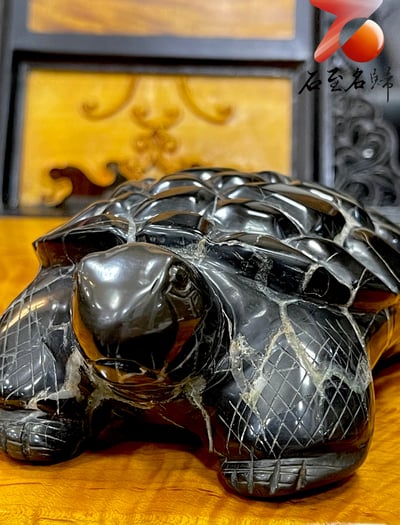 龜甲石重量級1.7公斤作品 手工雕烏龜 【盤古神龜】6
