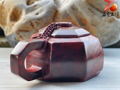 印度小葉紫檀 湘工手作 【滿瘤疤八角壺】2