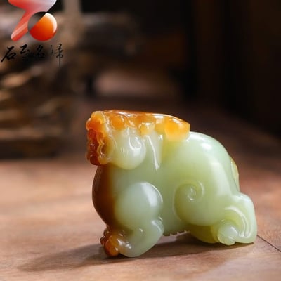 和田玉黃口帶糖貔貅｜聚財守福 威儀天成4