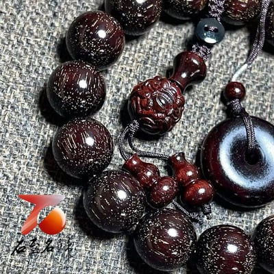 天然 印度小葉紫檀銀河系列｜15mm×15顆 頂級爆滿粗星【銀河之眼】手串3