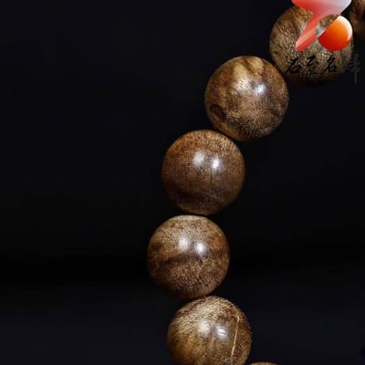 天然野生 汶萊沉香8分沉 12mm×17顆 重量15.36克4