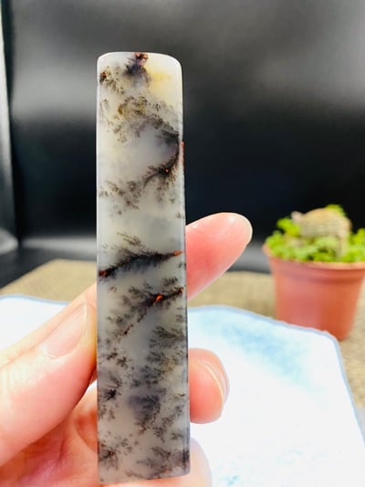 羊脂玉水草雞血章4