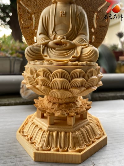 正宗加拿大檜木 慈悲守護【持蓮如來佛祖】淨化心靈的祥瑞之作6