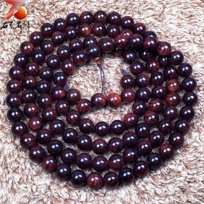 海南黃花梨 限量三串 紫油梨老料12mm×108+6顆1