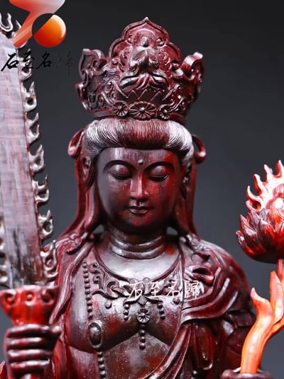 印度小葉紫檀 清刀手作【虛空藏菩薩】高31公分6