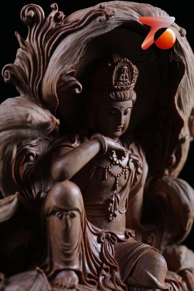 印度老山檀香黑肉沈水二標料【沉思觀音】2