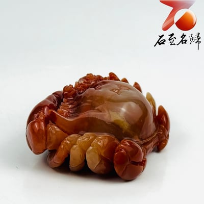 老撾石手工精雕 張國民老師作品【朱甲納福・橫行天下】5