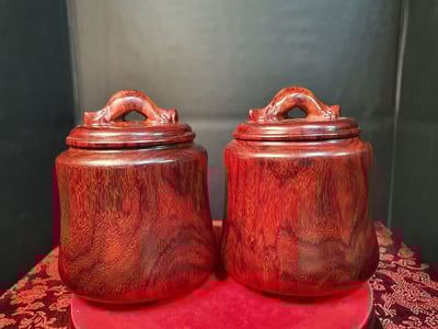 印度小葉紫檀【如意茶葉罐】1