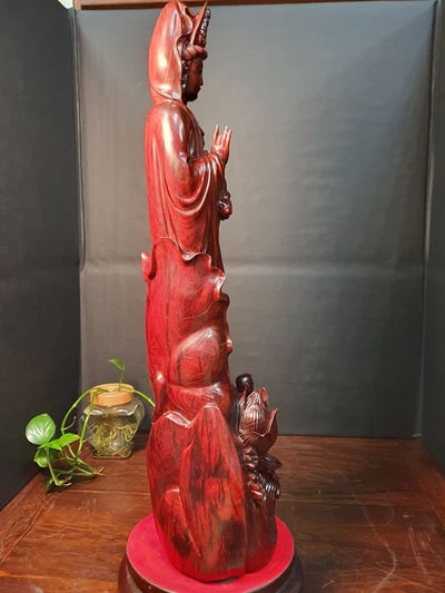 印度小葉紫檀【童子拜觀音】6