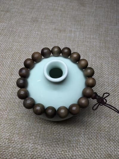 頂级老山壇香陰沈黑肉料沉水級手珠10mm1