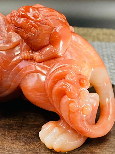 寮國頂級保利石 結晶芙蓉體帶蘿蔔絲【上古神獸】6