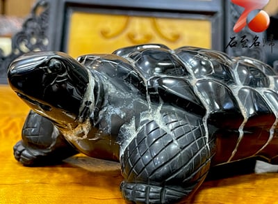 龜甲石重量級1.43公斤作品 手工雕烏龜 【上古巨龜】3