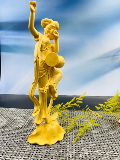 大葉黃楊木【飛天四音】中式古典雅件7