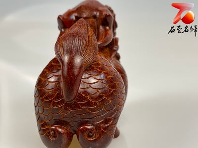 印度小葉紫檀高油密材質 湘工工藝精品手把件【瑞獸麒麟】4