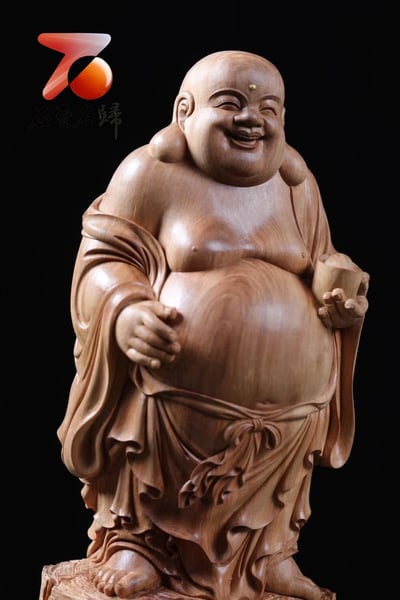 印度老山檀香 名家手作【招財大笑佛】7