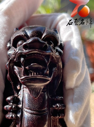 印度小葉紫檀高油密二膘材質 湘工手作【龍王】9