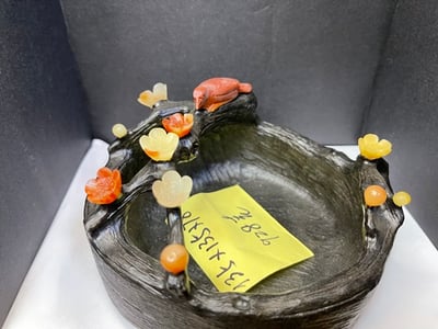 壽山石結晶桃花紅白芙蓉【喜上梅梢】3