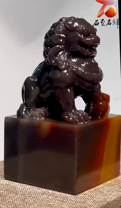 珍藏版 頂級五彩老撾牛角【北京獅】4