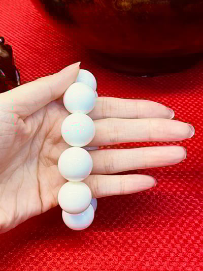 純天然 【硨磲圓珠手珠20mm】4