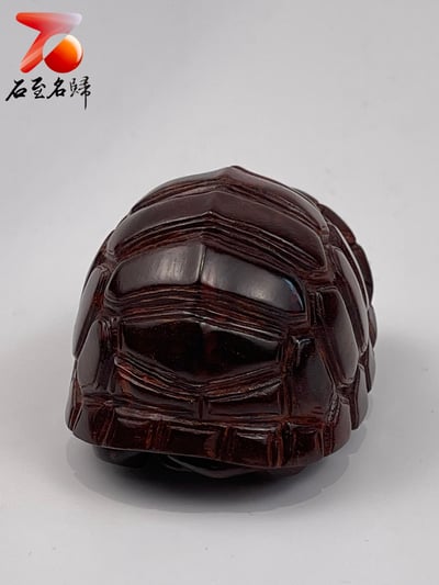 印度小葉紫檀高油密二膘料製 湖南湘工手作  【長壽龜】4