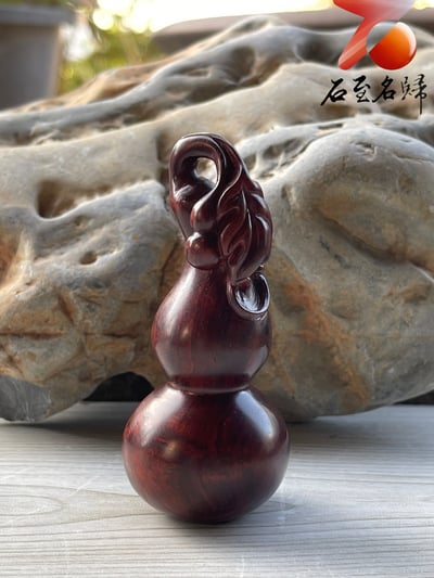 印度小葉紫檀高油密樹心料 湘工手作【福祿（葫蘆）】3