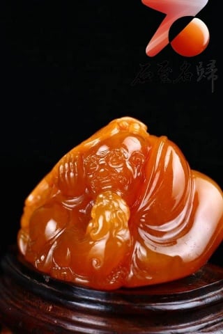 金獎大師柯典斌作品 精品北部老礦極品結晶麥芽黃【羅漢戲獸】7