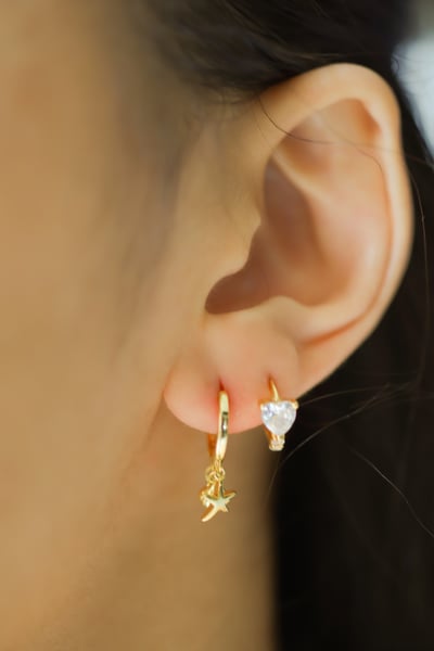 海星貝殼珍珠｜耳扣3