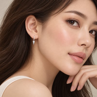 s925純銀歐美椎形鑲鋯｜耳環3
