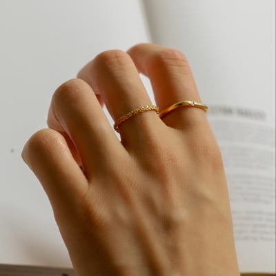 方型鑲鋯石 ｜戒指3