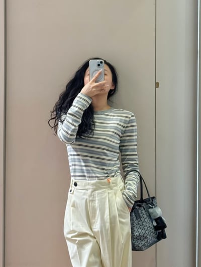 MAX&Co.修身條紋長T4