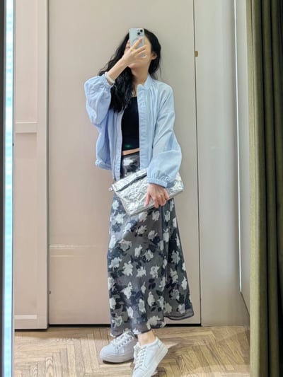 MAX&Co.疊穿設計二合一長裙4