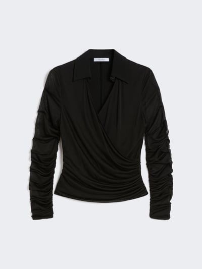 MaxMara交叉V領褶皺修身上衣3