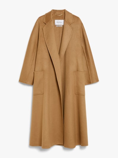 MaxMara經典款羊絨翻領繫腰大衣3