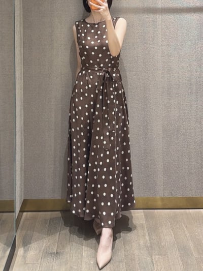 S MaxMara真絲修身無袖洋裝2