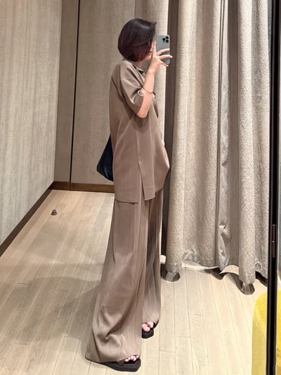 MaxMara褶皺紋理寬褲5