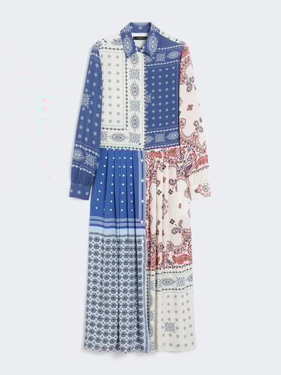 WEEKEND撞色印花百褶襯衫裙1