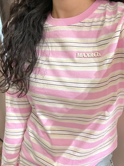 MAX&Co.修身條紋長T8