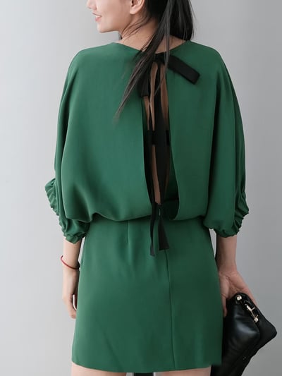 MaxMara翼狀五分袖連身短裙8