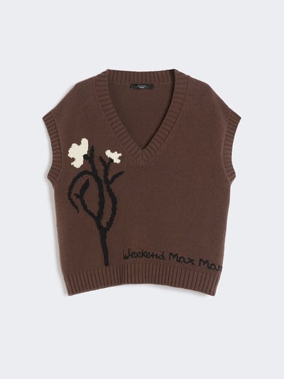 WEEKEND刺繡圖案針織背心3