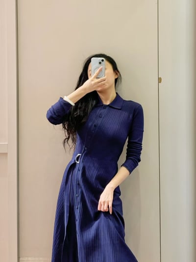 MAX&Co.針織不對稱襯衫裙4