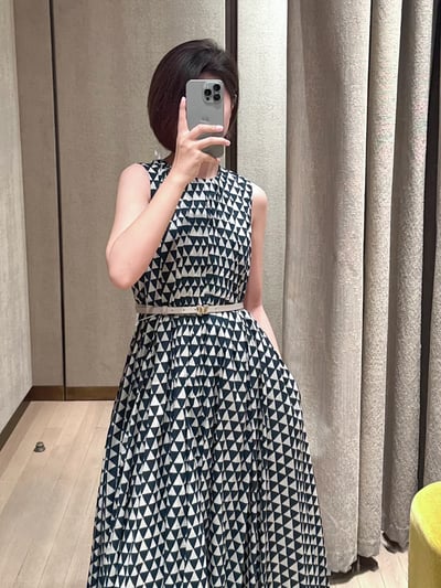 S MaxMara印花巴里紗洋裝4