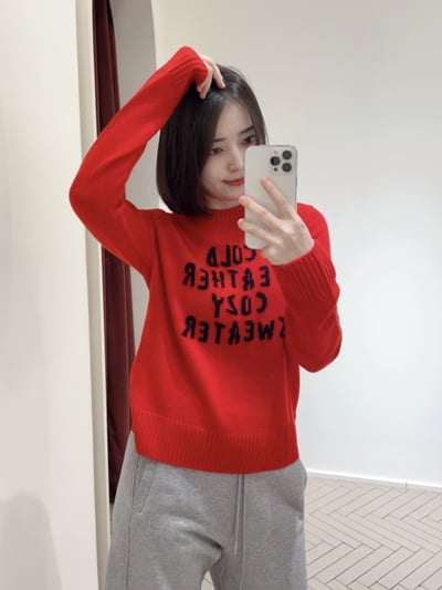 MAX&Co.羊毛羊絨混紡提花毛衣7