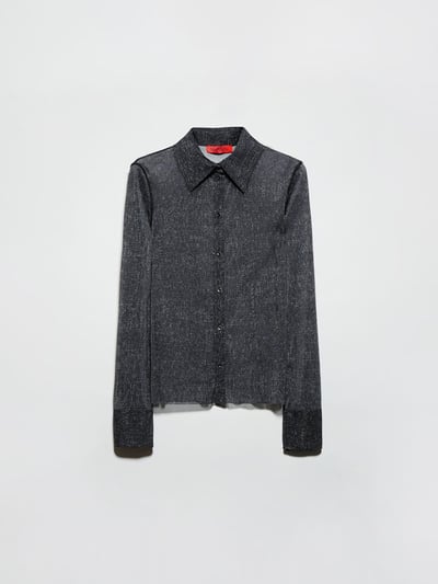 MAX&Co.單排扣針織薄紗襯衫1