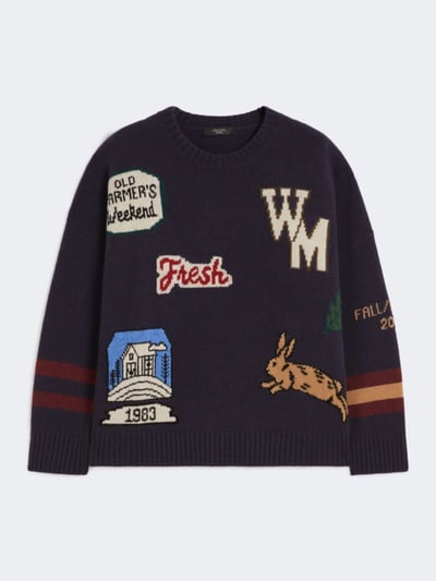 WEEKEND羊毛嵌花寬鬆毛衣3