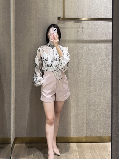 MaxMara Studio真絲雪紡印花襯衫5