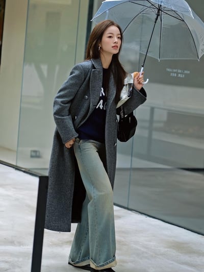 MAX&Co.雙層羊毛雙排扣大衣4